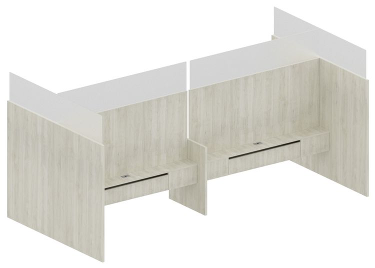 54″ Power Wall – 4 Pod Stations